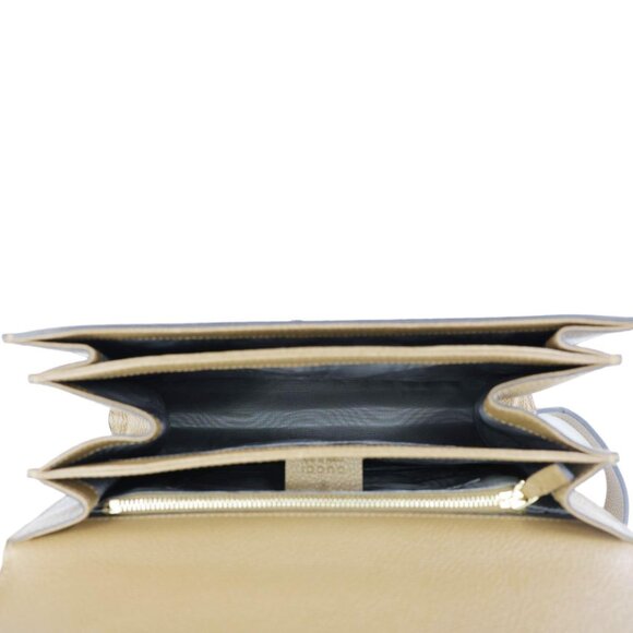 Gucci Zumi Flap Small Grainy Leather Shoulder Bag Brown 576388 - Picture 11 of 14